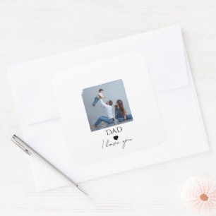 Autocollant photo "Papa, je t'aime" — Pour la fête