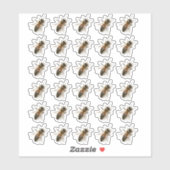 Autocollant photo pour abeille à miel à filature t (Feuille)