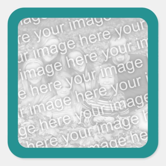 Autocollant photo turquoise (Devant)