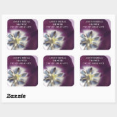 Autocollant photo violet Tulip Fête des mariées (Feuille)