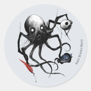 Autocollant Pieuvre - Inky Bones Press