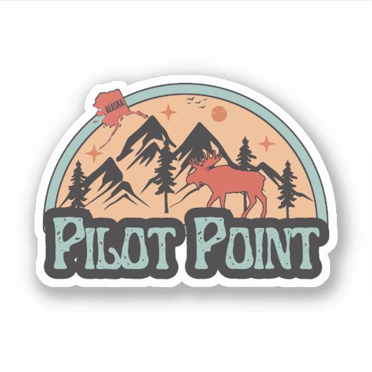 Autocollant Pilot Point, Alaska (Devant)