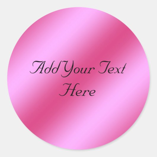 Autocollant Pink Faux Metallic Foil personnalisabl (Devant)