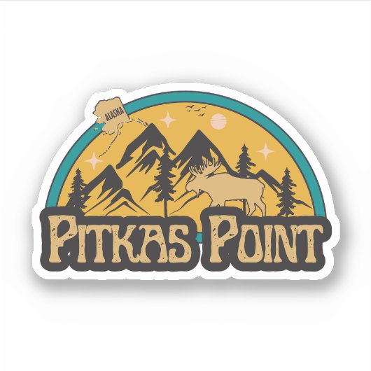 Autocollant Pitkas Point, Alaska (Devant)