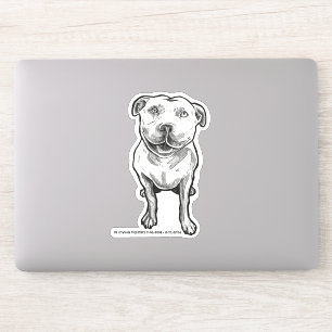Autocollant Pittie aux yeux doux
