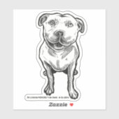 Autocollant Pittie aux yeux doux (Feuille)