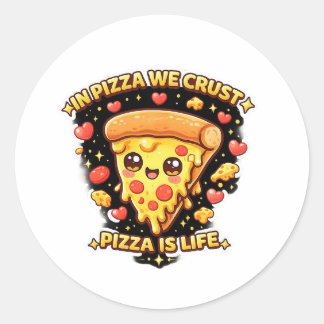 Autocollant Pizza Mignon Kawaii – Dans Pizza Nous