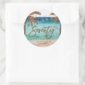 autocollant plage tropicale soixante-70e anniversa (Sac)