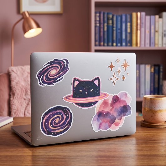 Autocollant Planète Chat
