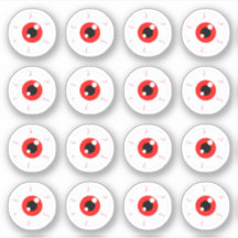 Autocollant pleine feuille Demonic Red Eyeballs
