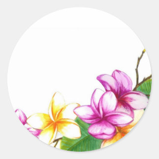 Autocollant Plumeria, Fleurs à thème Tropical
