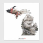 Autocollant plumes du Michigan (Feuille)