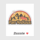 Autocollant Point MacKenzie, Alaska (Feuille)
