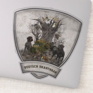 Autocollant pointeur À poils durs allemand