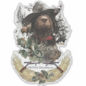 Autocollant pointeur À poils durs allemand (Devant)