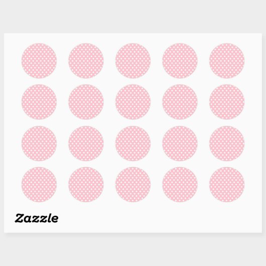 Autocollant Pois Motif rose Retro (Feuille)