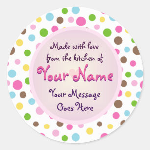 Autocollant Pois multicolore