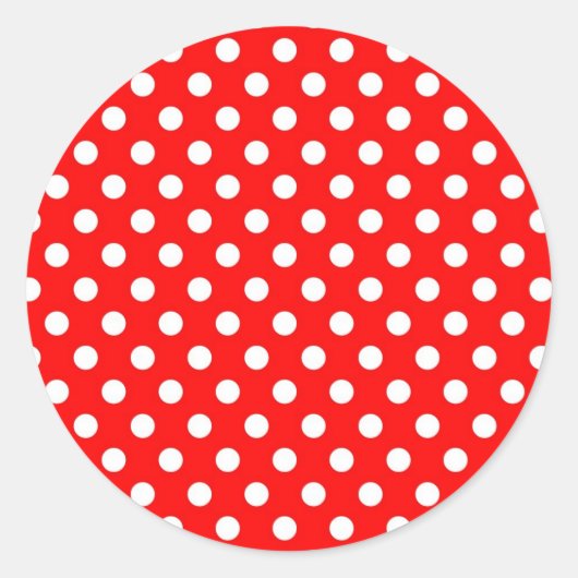 Autocollant Pois Red Retro Motif Card Seal (Devant)