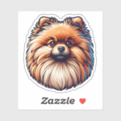 Autocollant Poméranien (Feuille)