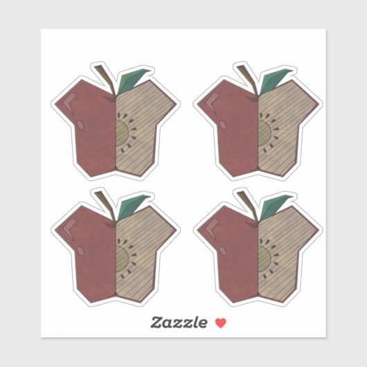 autocollant pomme (Feuille)