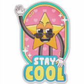 Autocollant Pop Star Rétro Stay Cool (Devant)