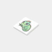 Autocollant Post-it Caméléon Vert Bébé Mignon (Incliné)