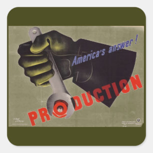 Autocollant Poster vintage 2ème guerre mondiale