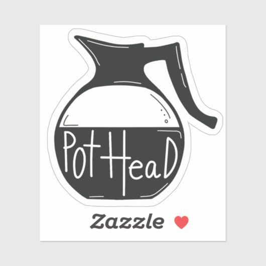 Autocollant Pot Head Café Lover (Feuille)