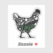 Autocollant Poulet Yaga (Feuille)
