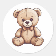 autocollant poupée en peluche