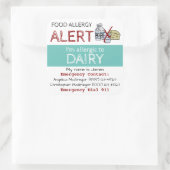 Autocollant pour allergie aux aliments laitiers Tu (Sac)