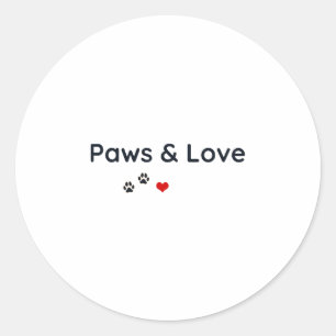 Autocollant pour amateur de animaux Paws & Love