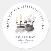 Autocollant pour Baby Shower fantôme d'Halloween P (Devant)