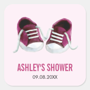 Autocollant pour Baby Shower pour Bébé Rose, Étiqu