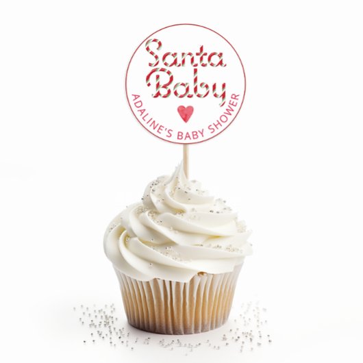 Autocollant pour Baby Shower sur le thème de Santa