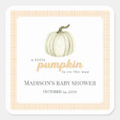 Autocollant pour Baby Shower Un Petit Citrouille (Devant)