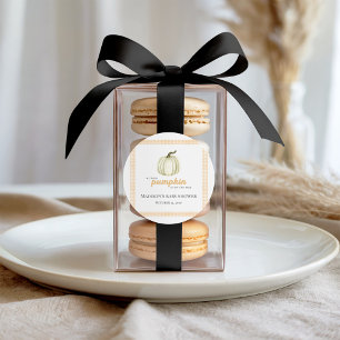 Autocollant pour Baby Shower Un Petit Citrouille