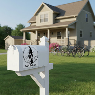 Autocollant pour boîte aux lettres de cycliste