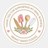 Autocollant pour boulangerie Merci (Devant)