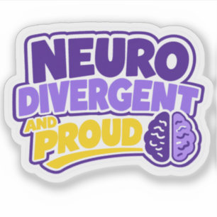 Autocollant pour cerveau neurodivergent et fier