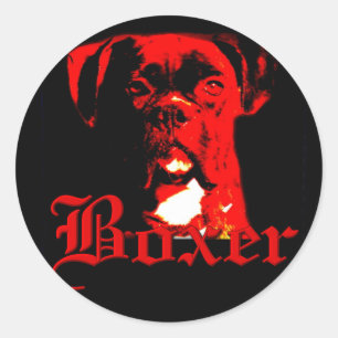 Autocollant pour chien de boxe