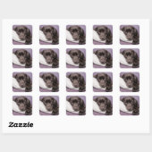 Autocollant pour chien de repérage brun / noir Lab (Feuille)
