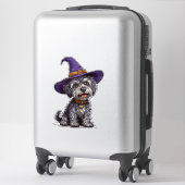 Autocollant pour chien d'Halloween avec décalcoman (Sur valise)