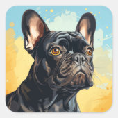 Autocollant pour chien mignon (Devant)