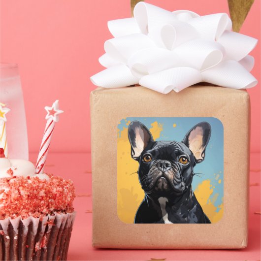 Autocollant pour chien mignon (Fête)