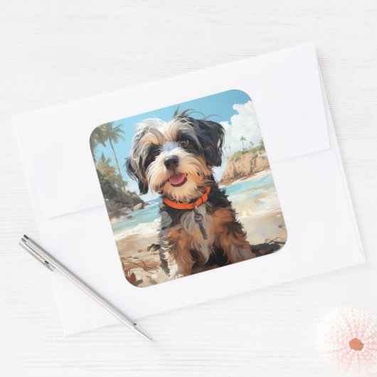 Autocollant pour chien mignon (Enveloppe)