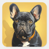 Autocollant pour chien mignon (Devant)