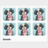 Autocollant pour chien mignon (Feuille)
