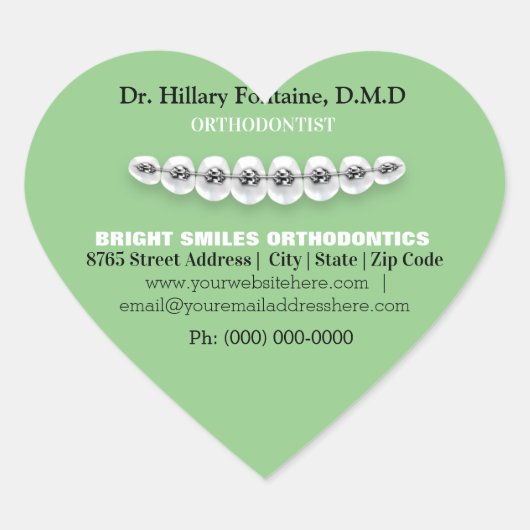 Autocollant pour dentiste orthodontiste (Devant)