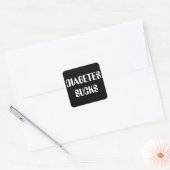 Autocollant pour diabète noir (Enveloppe)
